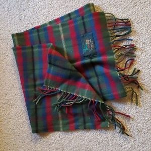 Plaid Irish Wool Scarf Winter